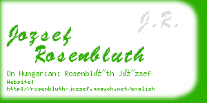 jozsef rosenbluth business card